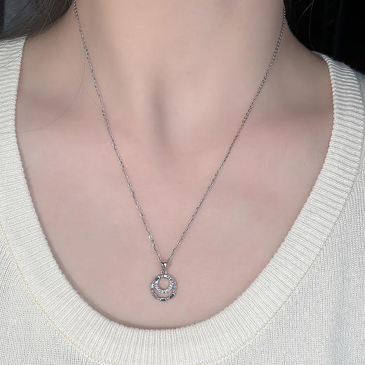 【限时8.8折】PT950 【国际铂金协会】铂金实心环环相扣圆环吊坠（不含链）(BDZ00318))预售产品下单后不退款不退货不换货不补差价 商品图3