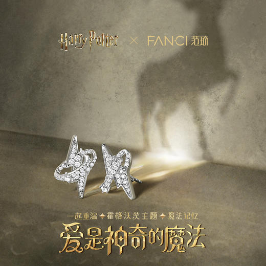 Fanci范琦×哈利波特联名系列守护印记耳钉闪电送女生礼物 商品图1