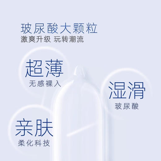 名流避孕套MO安全套套G点大颗粒型52mm玻尿酸中号男女用成人用品 商品图3