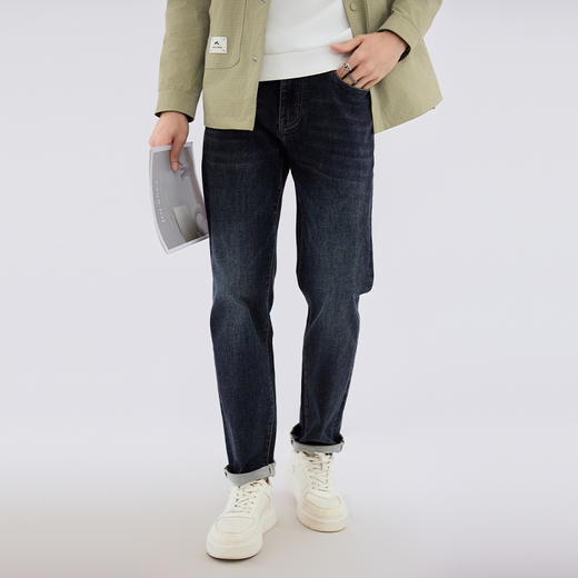 【新品上新】HX 春秋季水洗小直筒牛仔长裤Y201530001101 商品图2