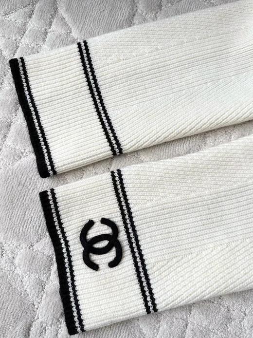 TY412-Chanel 香奈儿 条纹撞色字母刺绣围巾（PG*MM）9.10直播款 商品图4