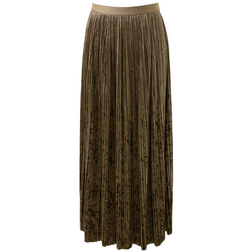 三彩2025冬季新款高腰百褶裙半身裙宽松大摆垂感长裙复古简约M 商品图4