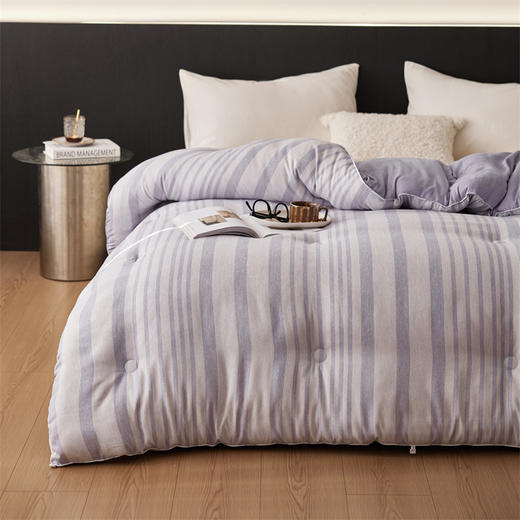 顶柔 日系条纹抗菌纤维被-BX2235 商品图8