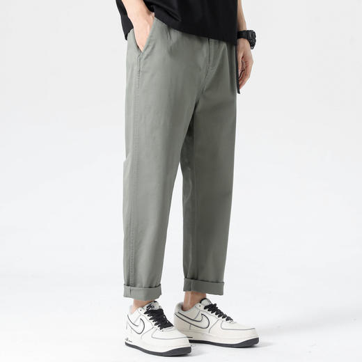 圣得西男士弹力薄款系带休闲裤2025年秋季新款中青年时尚百搭长裤 商品图2