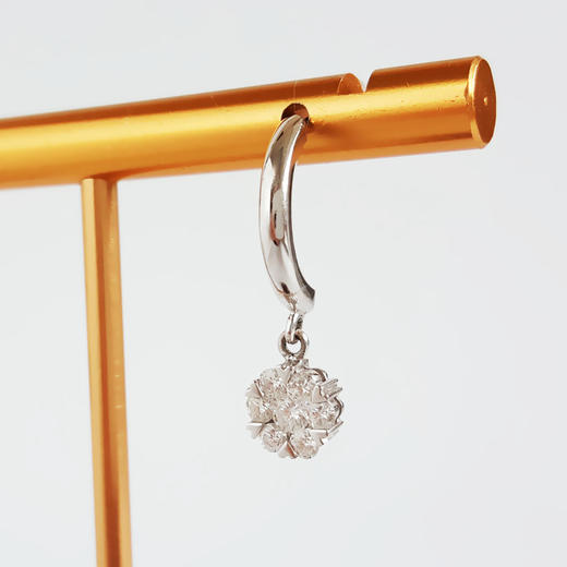 【天然正品】普柏琳AU750白金简约时尚花朵造型近40分钻石耳坠300825NJS43 现售价：2880 商品图3