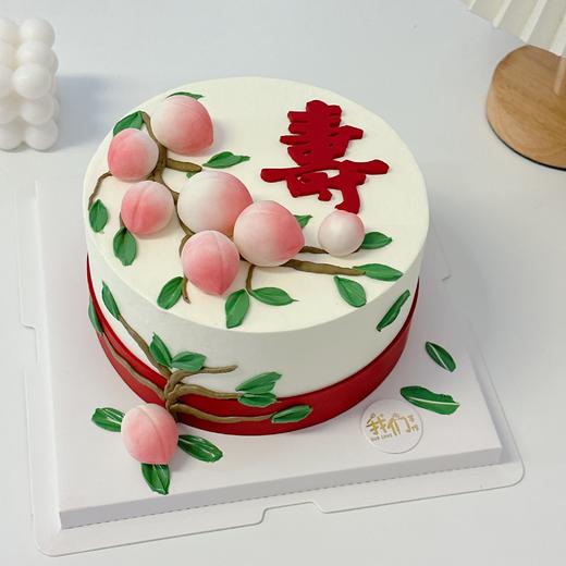 寿桃长辈祝寿蛋糕-低糖处理无添加 商品图1