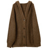 三彩2025冬季新款休闲宽松中长慵懒连帽针织衫长袖开衫简约M 商品缩略图4
