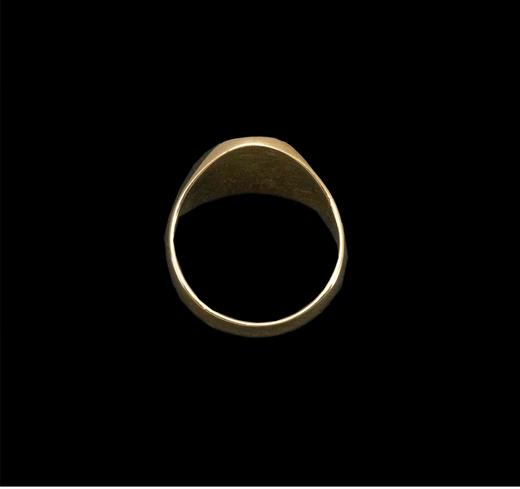 独角鹿西洋古董法国出品18K黄金精雕冠冕金星纹章主题印章戒指古董珠宝 商品图5