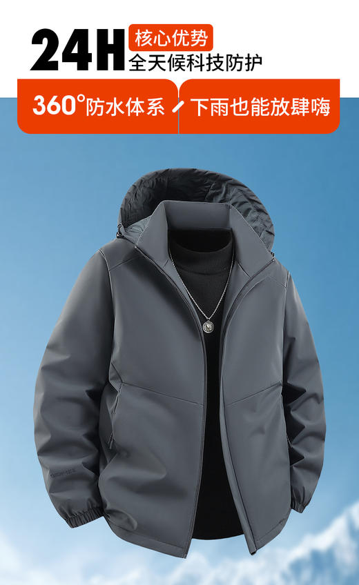 2025冬季新款保暖石墨烯 情侣款立领帽可拆休闲百搭厚外套 防风防水户外男女款棉服BSF5111 商品图1