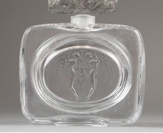 独角鹿西洋古董 法国顶级水晶工坊莱俪LALIQUE设计出品「Deux Figurines Bouchon Figurines」款水晶香水瓶 商品图4