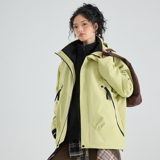 山系户外冲锋衣 三合一防风防水两件套 秋冬抓绒内胆徒步登山服国庆出游 商品图6
