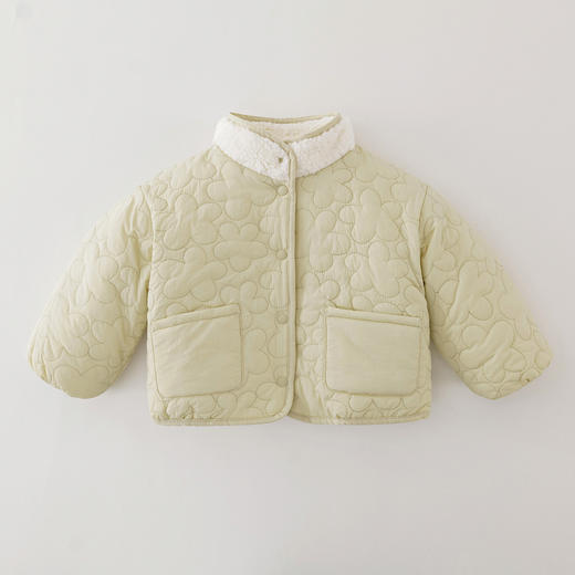 【无氟防泼水】马克珍妮女童花朵绗缝暖绒外套2025秋冬新款551675 商品图1