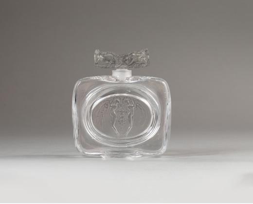 独角鹿西洋古董 法国顶级水晶工坊莱俪LALIQUE设计出品「Deux Figurines Bouchon Figurines」款水晶香水瓶 商品图0