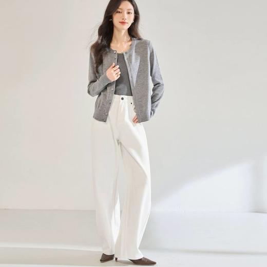 25秋季新阔腿弯刀裤高腰遮胯显瘦百搭香蕉裤子牛仔裤长款女22645 商品图3