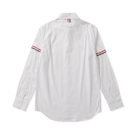 中性款纯棉条纹长袖衬衫022 商品图1