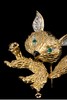 独角鹿西洋古董 法国顶级珠宝世家宝诗龙Boucheron出品18K黄金镶嵌祖母绿钻石及珐琅小狐狸造型古董胸针 商品缩略图4
