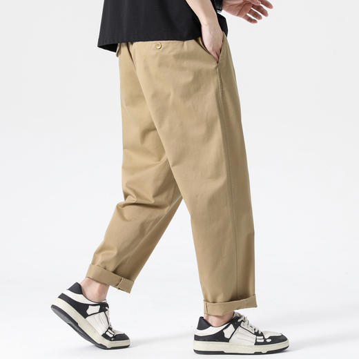 圣得西男士弹力薄款系带休闲裤2025年秋季新款中青年时尚百搭长裤 商品图3