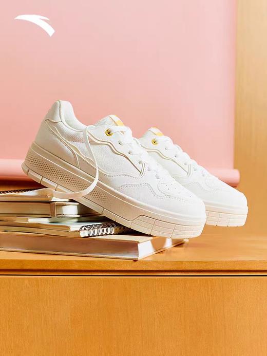 安踏果冻丨厚底增高板鞋女鞋秋季新款小白鞋百搭运动122538037 商品图3