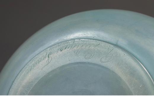 独角鹿西洋古董法国顶级水晶工坊莱俪LALIQUE设计出品「Borromée 孔雀」主题淡蓝色欧泊水晶古董花瓶艺术摆件 商品图4