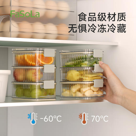 FaSoLa香料收纳盒家用厨房佐料分格保鲜盒糙米粗粮分装密封罐 商品图3