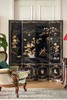 【已售】独角鹿西洋古董20世纪中国创汇时期出品「玉堂春暖」主题硬石镶嵌黑漆描金屏风 商品缩略图0