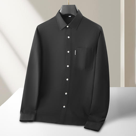 【莱赛尔】【DKP】大依优型大码长袖衬衫男士翻领莱赛尔棉秋季新款商务休闲简约加肥加大码方领工装长袖衬衫男300斤 商品图1