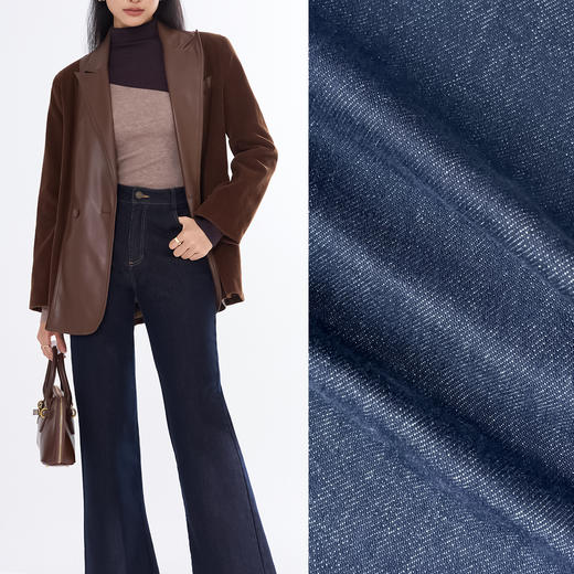 「自」全新升级【铂金会员146/天猫189/差价43】(11636)洛诗琳新款时尚原色牛仔裤2025秋季气质高腰直筒显瘦微喇裤 商品图3