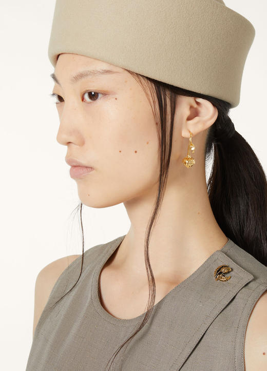 TB41-Linen Flower Bud女士花苞 耳环(JM*MM) 商品图0