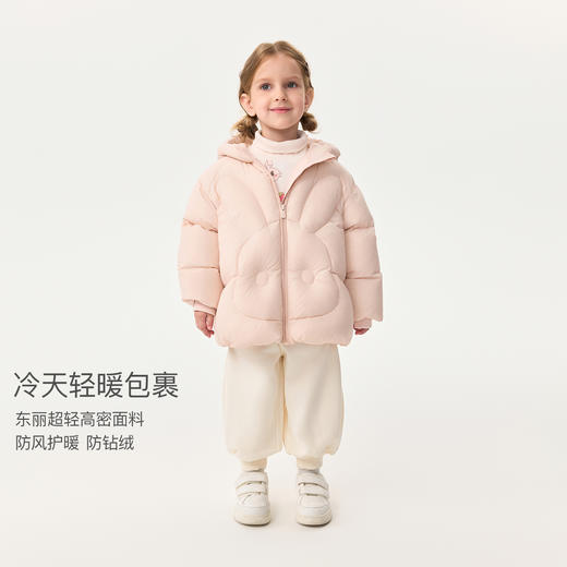 【无氟防泼水】马克珍妮女童可爱小兔云感轻盈羽绒服2025年冬装新款551711 商品图2