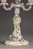 独角鹿西洋古董德国梅森瓷面浮雕装饰彩绘描金双枝头烛台古董摆件 商品缩略图4