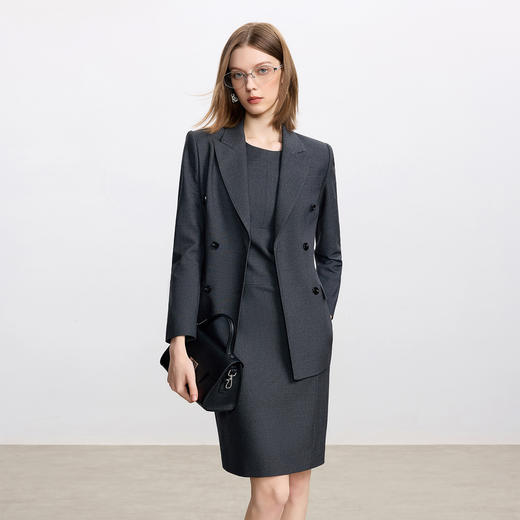 IWY/高级感灰色西装套裙女秋季新款总裁正装通勤职场工作服C2352+Q1442 商品图0