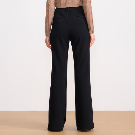 EITIE爱特爱高腰微喇直筒显瘦通勤精致休闲裤2025秋冬新款长裤D2505905 商品图4