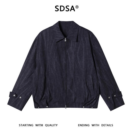 J53026SDSA男士秋冬新款痞帅男装时尚美式铆钉拉链翻领夹克百搭宽松外套 商品图1