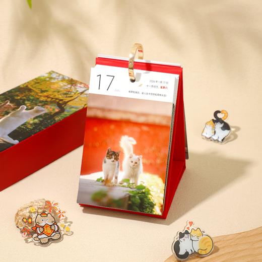 《遇见猫——2026猫日历温暖治愈指南》赠：随机款冰箱贴一个， 商品图1