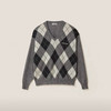 MIU-S V领菱格纹羊绒衫. 商品缩略图0