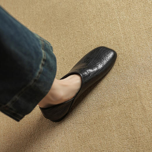 【预售5天】秋冬新款复古头层牛皮两穿软底舒适单鞋女SSS&S9814 商品图4