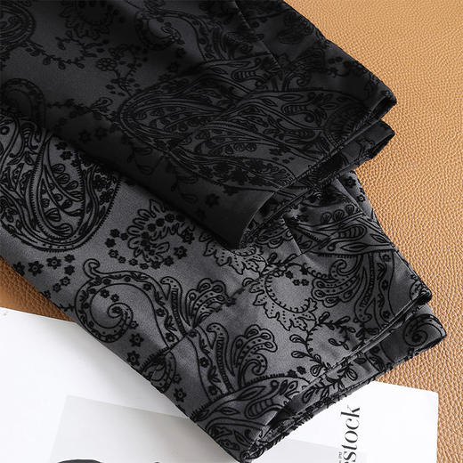 印花通勤百褶大摆裙垂坠感时尚A字裙2025秋季新款长款高腰半身裙 商品图3