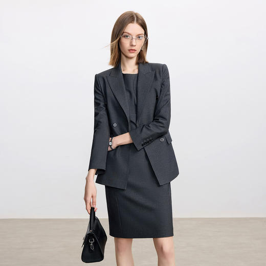 IWY/高级感灰色西装套裙女秋季新款总裁正装通勤职场工作服C2352+Q1442 商品图1