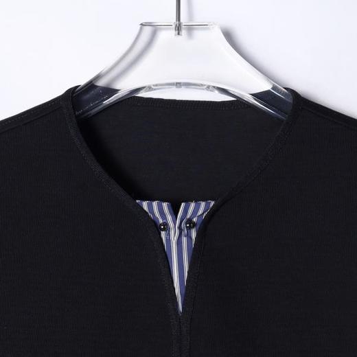 W53100SDSA男士秋冬新款痞帅男装简约拼接撞色套头卫衣百搭时尚宽松上衣 商品图2