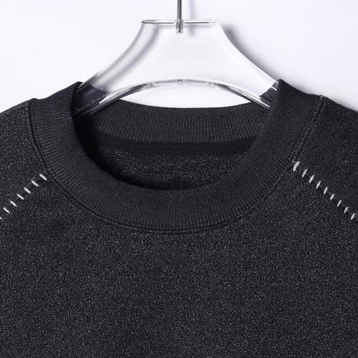 W53263SDSA男士秋冬新款痞帅男装潮牌洒金缝线圆领套头卫衣简约百搭上衣 商品图2