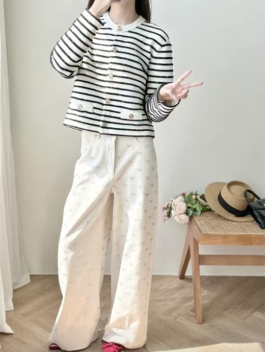 TY424-MAJE条纹珠片羊毛针织外套 (QQ) 9.10直播款 商品图3