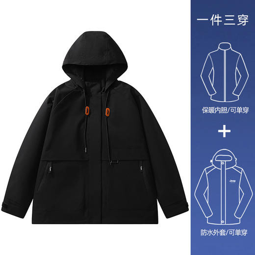 NASA黄亦玫同款冲锋衣套装 秋冬男女同款户外三合一户外登山穿搭户外出游 商品图10