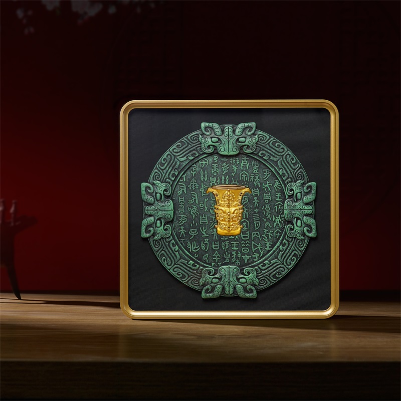 国尊聚福足金何尊文创摆件 高端西安纪念品商务礼品伴手礼