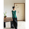牧衣游原创 重磅26姆米香云纱龟裂纹绿染马夹复古中式开衫 喻然 商品缩略图2