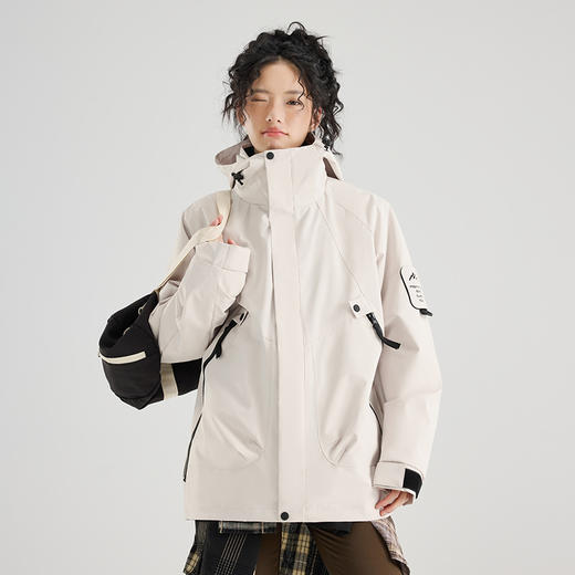 山系户外冲锋衣 三合一防风防水两件套 秋冬抓绒内胆徒步登山服国庆出游 商品图5