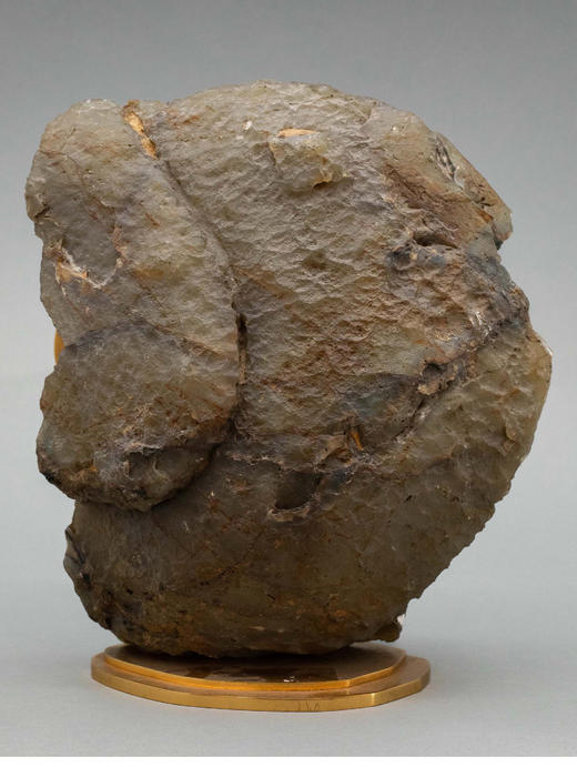 独角鹿西洋古董英国知名品牌Alfred Dunhill签名出品天然紫水晶洞装饰铜鎏金底座及圆形表盘座钟 商品图5