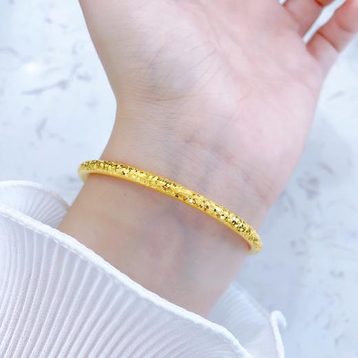 【限时克减150元】足金999.9 #碎碎冰 #超轻 古法空心固口手镯碎碎冰手镯（面宽约3.8-4.2mm）(AIGFSZ00938)预售产品下单后不退款不退货不换货不补差价 商品图2