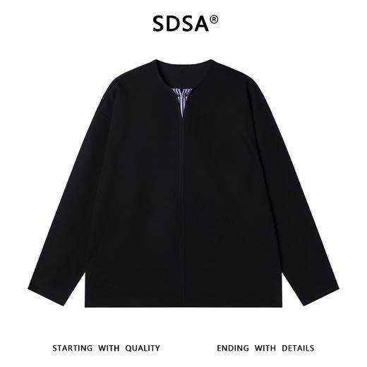 W53100SDSA男士秋冬新款痞帅男装简约拼接撞色套头卫衣百搭时尚宽松上衣 商品图1