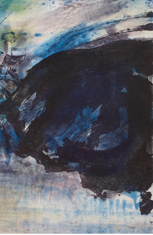 独角鹿西洋古董法国巴黎Berggruen & Cie出版赵无极亲签限量彩色凹版蚀刻古董版画 商品图4