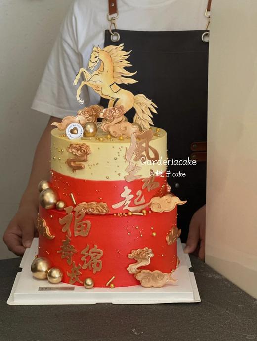 马上有钱蛋糕(红色素重介意慎拍)-低糖处理无添加 商品图0